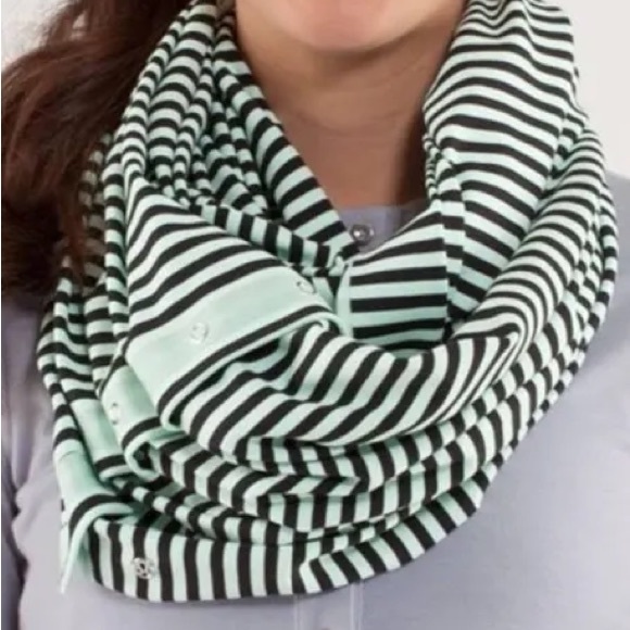 lululemon athletica Accessories - Lululemon Vinyasa Scarf Rulu
Classic Stripe Mint Moment Black